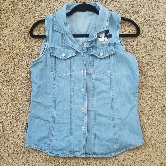 Vintage Mickey Mouse - Cute Disney Button Down Top - Picture 2 of 8